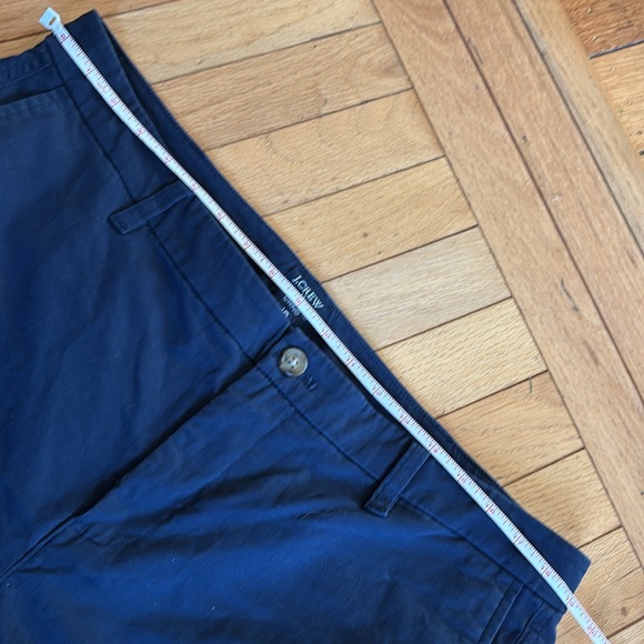 J Crew factory girlfriend high-rise chino navy blue size 16 flat front w/pockets - Picture 7 of 8